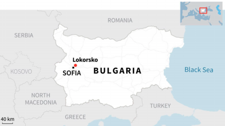 Map of Bulgaria. AFPPIX